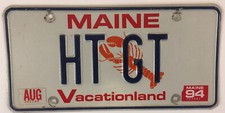 Vanity HT GT license plate Helen Henry Hannah Greg Gary Gilbert Gaby Gail George