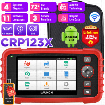 LAUNCH CRP123X OBD2 Scanner ABS SRS Code Reader Check Engine Car Diagnostic Tool