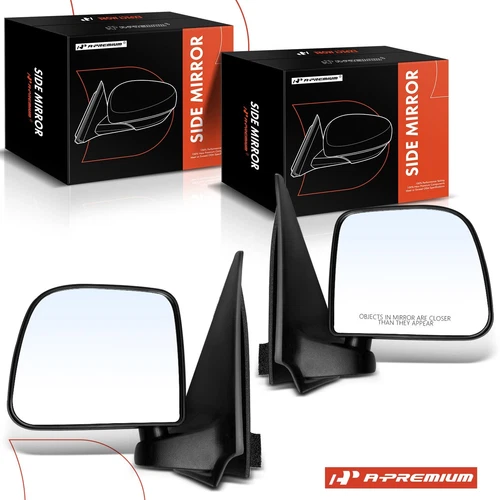 A-Premium 2x& Black Manual Mirror for Ford Ranger 1993-2005 Mazda B2300 B3000