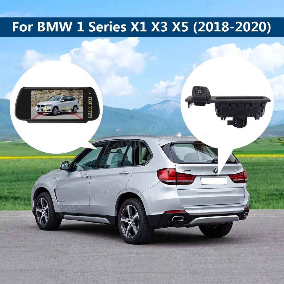 Car Trunk Handle Backup Camera for BMW 1 Series X1 X3 X5 2018-2020 + 7'' Monitor - Image 2 of 4