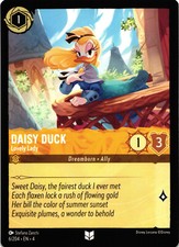 Disney Lorcana Daisy Duck - Lovely Lady Character Card Regular Uncommon