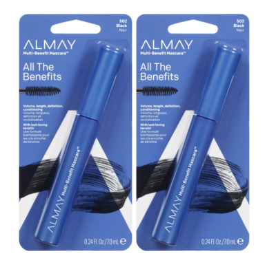 Almay Multi-Benefit Mascaras, All The Benefits 502 -Black (Pack of 2)