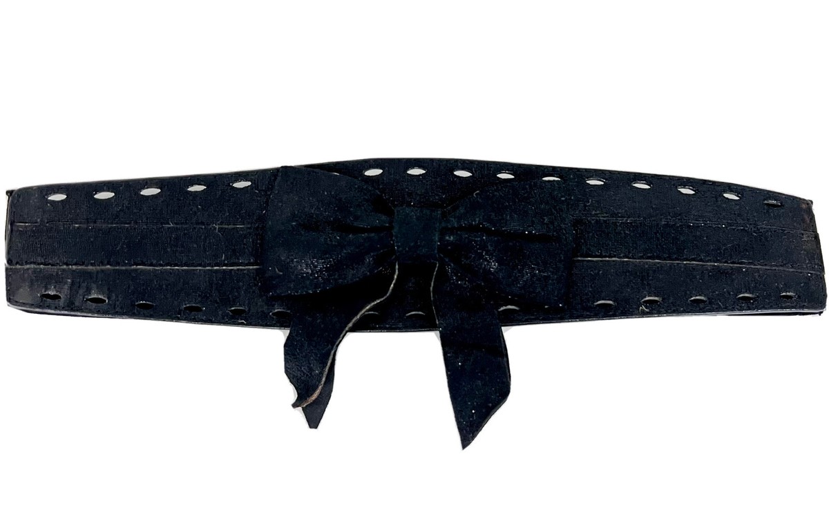 Bebe Black Large Bow Wide Sparkle Stretch Belt Size M/L | eBay display picture 1
