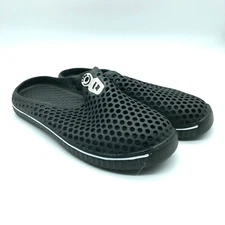 Leda Womens Water Shoes Slip On Rubber Mesh Clog Black Size 42 US 11