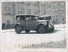 1936 Evanston IL Police North Shore Safety Club Stage Auto Accident Press Photo