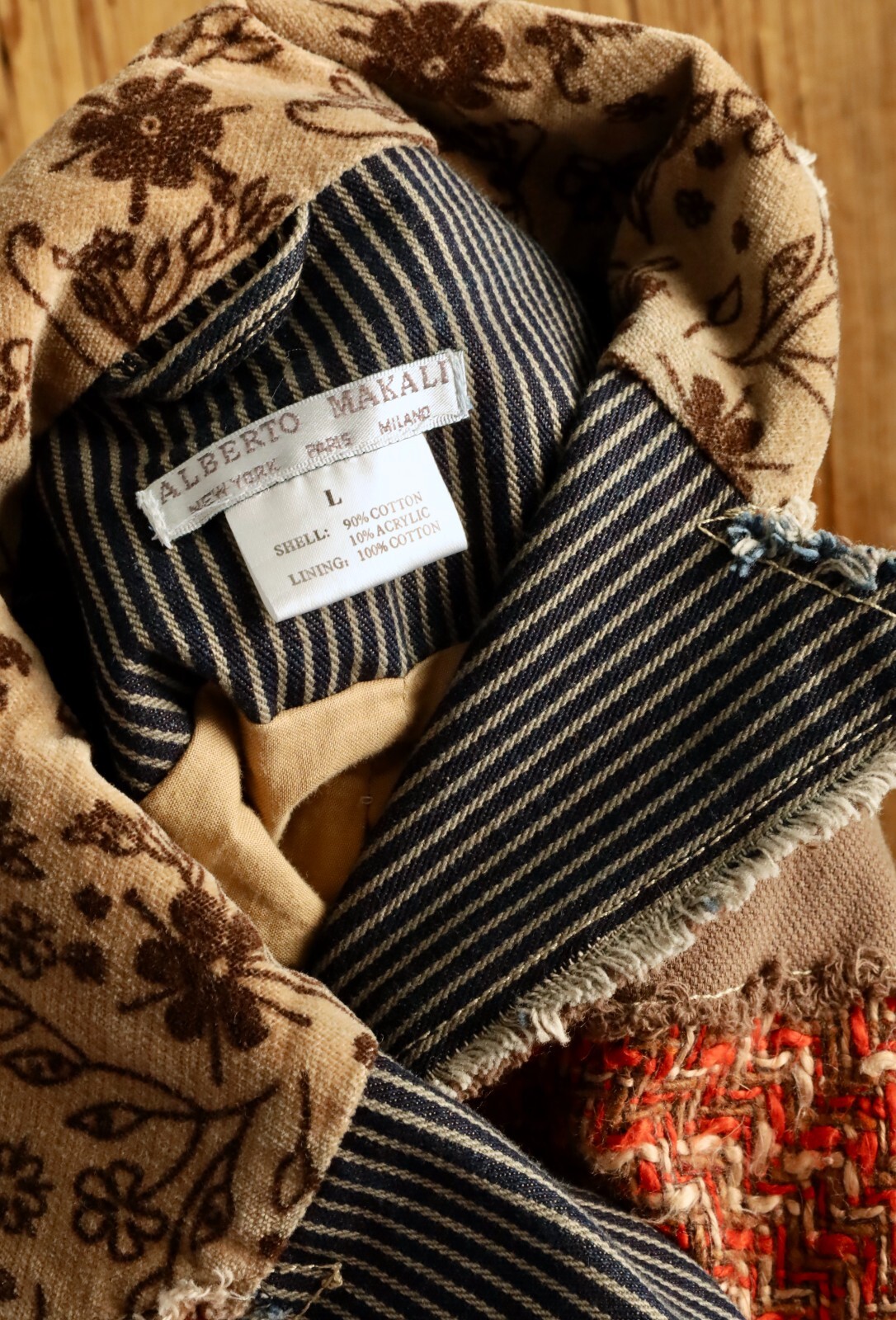 Alberto Makali Boho Patchwork Blazer Jacket Size … - image 3