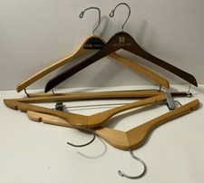 Lot of 4 Wooden Clothiers Vintage Hangers Nordstrom Registry Al Baskin  Other B