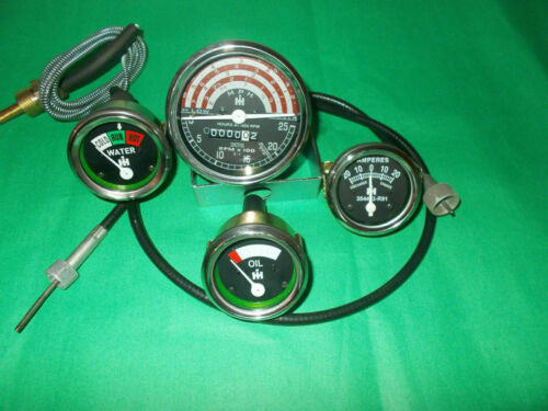IH B250,B275,B414,276,354,434,444 Tachometer+Temp+Oil Pressure+Ampere Gauge Kit - Picture 1 of 4