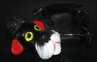 Vintage Standard French Poodle Black White Red Yellow Ashtray Japan 3 Holders — photo 4