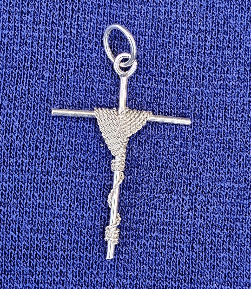 925 Sterling Silver Wire Wrapped Cross Pendant Medium Size
