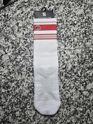 Strideline Ohio State University Buckeyes Retro Tube White Socks M/L 8-12