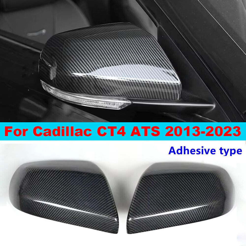 For Cadillac CT4 ATS 2013-2023 Rearview Side Mirror Cover Wing Cap Trim Add on