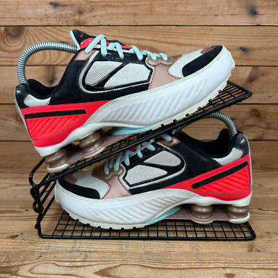 Nike Turnschuhe Damen Größe UK 5 Shox Enigma 9000 Sail Beige Multi Laufschuhe