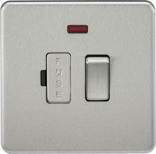 13A Fuse Fused Spur Connection Unit Switched Neon Indicator Screwless Flat Plate