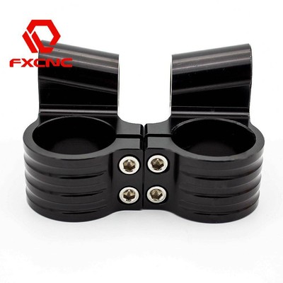 FXCNC CNC Riser 45MM High CNC Fork Clip On Handlebar Head Mount Clamp Kits Set