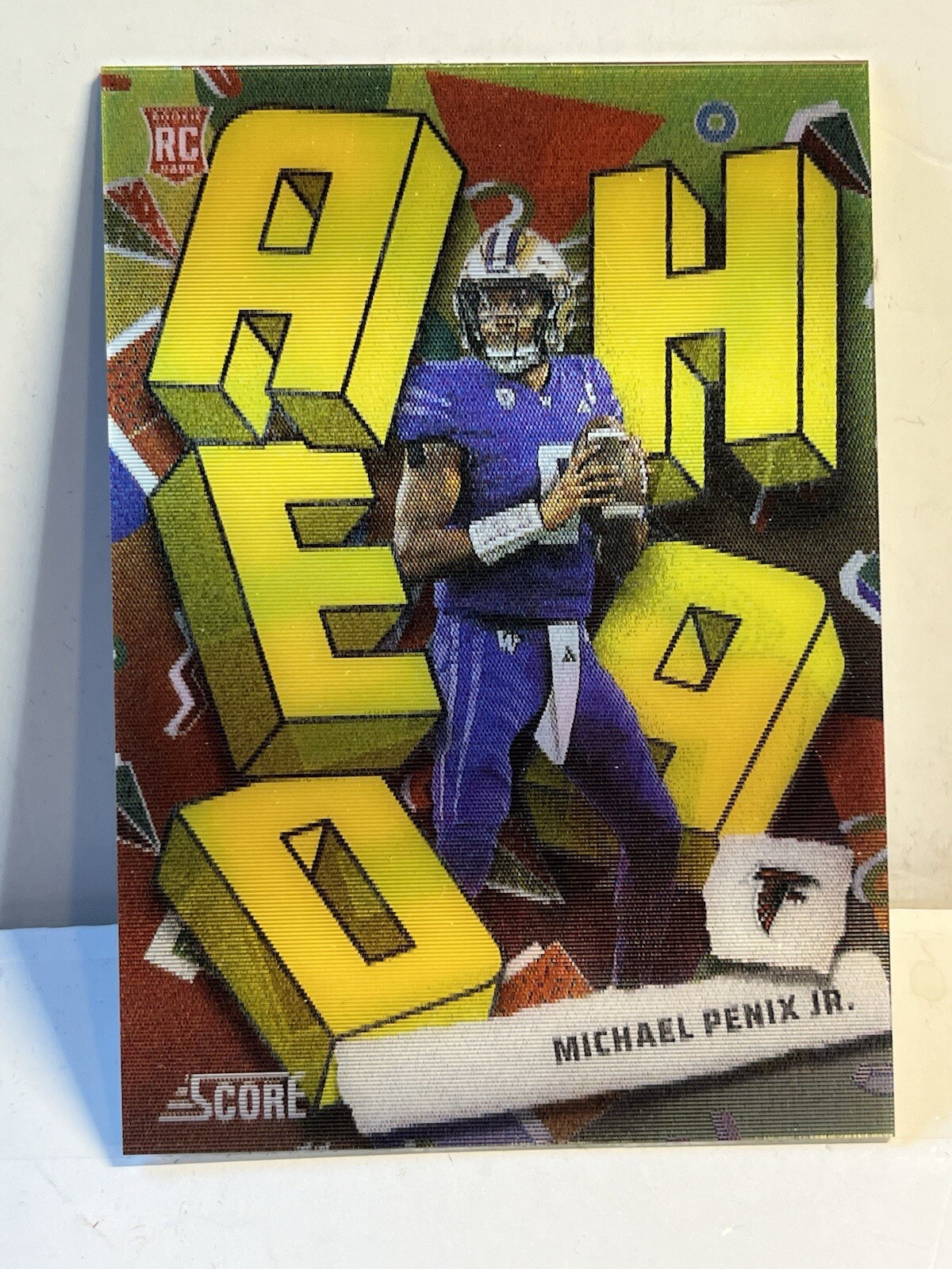 2024 Score Michael Penix Jr Step Ahead SA-MPJ rare NFL Football Rookie Card Mint