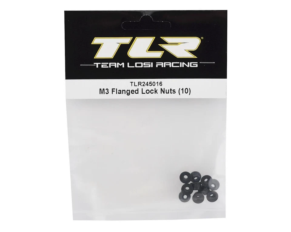 Team Losi Racing M3 Flanged Lock Nuts (10) [TLR245016] - Image 2 of 2