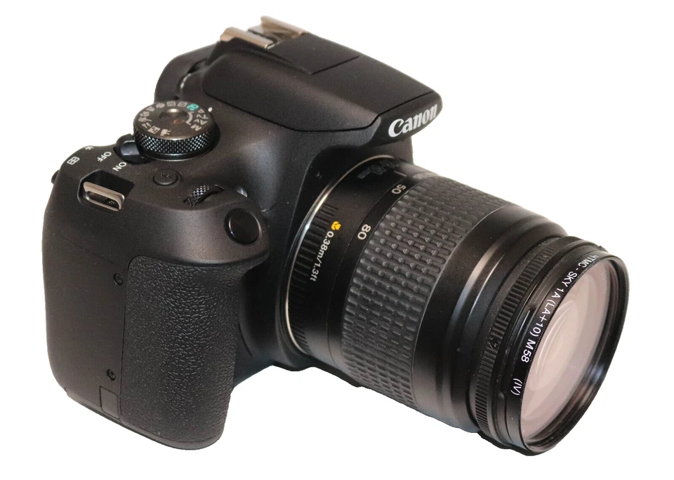 Canon EOS 2000D 24.2MP, Live View, WiFi schwarz EF 28-80mm mit Zubehörpaket - Bild 4 von 4