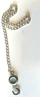 11''  Replacement nickel plated chain and hook for Buddy L tow truck