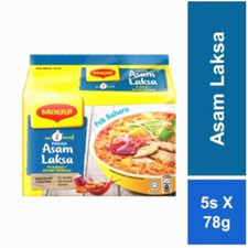 10 PACKS X 5 PCS Maggi Mee 2-Minute Asam Laksa Flavor Instant Noodles