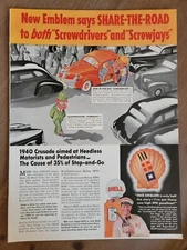 Vintage 1940 Shell Gas Gasoline Oil Screwdrivers Print Ad Advertisement