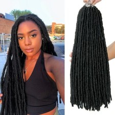 18" Faux Locs Crochet Braids Synthetic Braiding Hair Straight Hair Extensions
