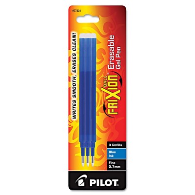 Pilot FriXion Ball Gel Ink Refills for Erasable Pens Fine Point 0.7 mm Pack o...