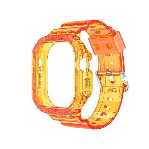 For Apple Watch Series Ultra 49MM TPU Clear Sport Band Strap + Bumper Case Cover - Picture 16 of 28