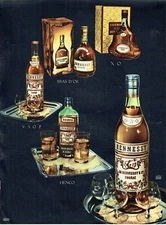 Advertising 1122 1956 Hennessy Henco Cognac Drinking with Water VSOP