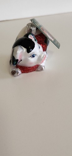 Old World Christmas Country Piggy Pig OWC Glass Ornament NWT 2005 retired No Box - Picture 6 of 12