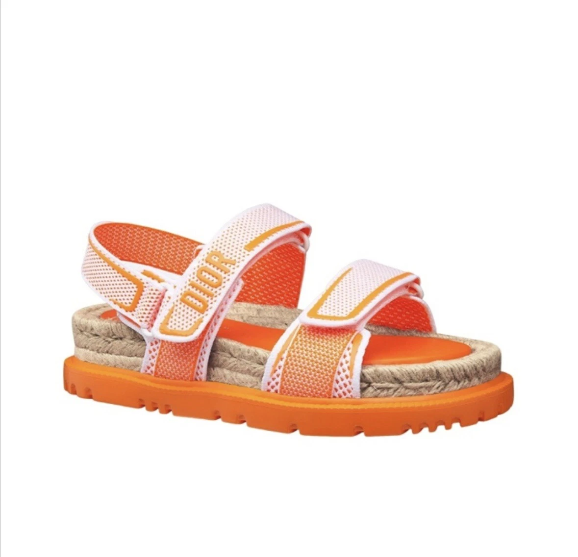 Sandale Dior Dioract papa NEUVE orange toxique taille 40