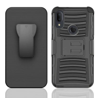 For Alcatel 3V (2019) 5032W Shockproof Belt Clip Kickstand Case Cover Holster