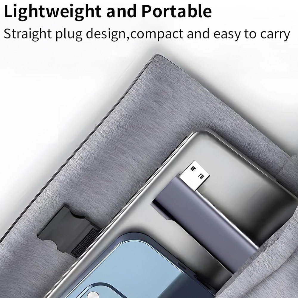 4-Port USB 3.0 Hub with OTG - 5Gbps Aluminum Alloy Dock Plug & Play