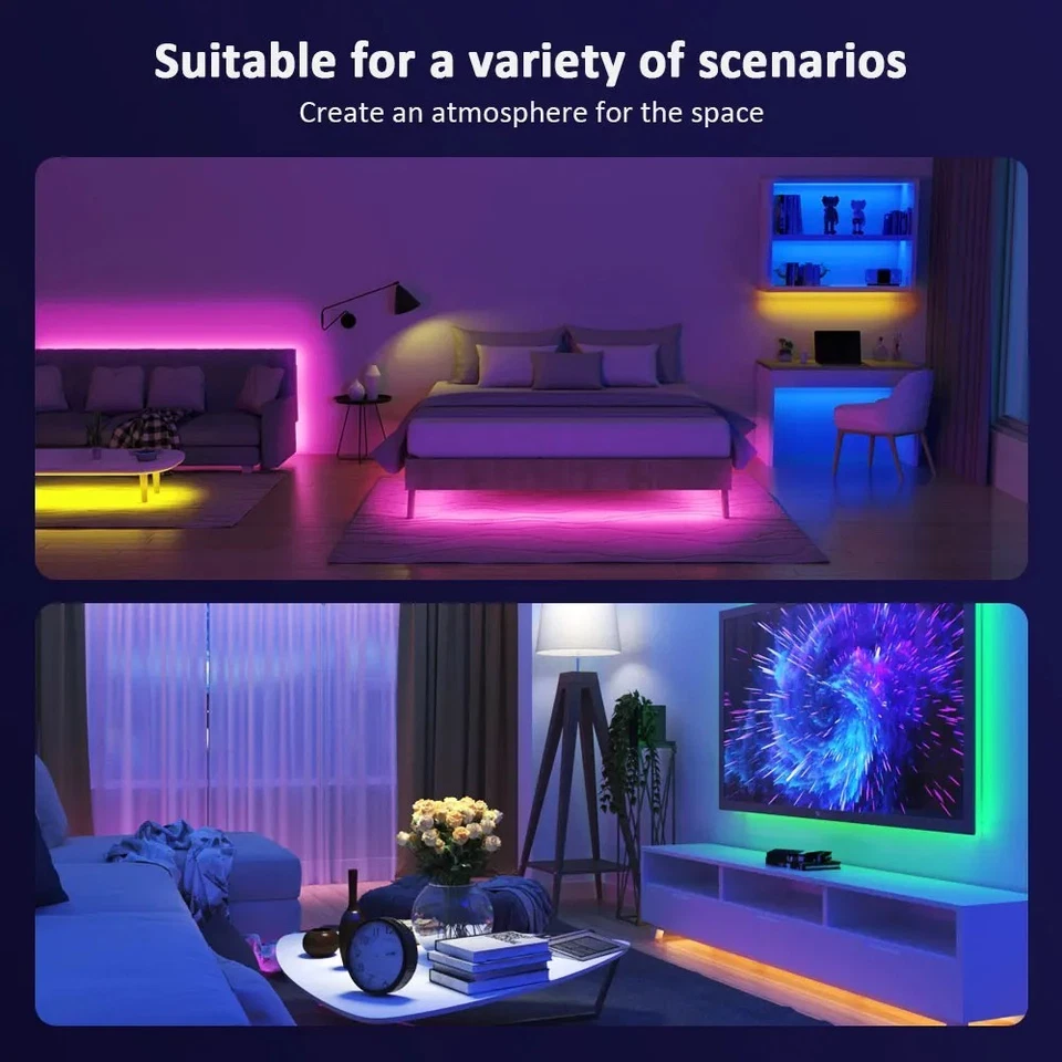 Strisce Luminose a LED 5metri RGB 16 Milioni Colori Sincro Musicale Offerta 2025 - Immagine 3 di 4