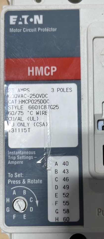 EATON CORPORATION HMCP025D0C / HMCP025D0C (TOTALMENTE NUEVO) Foto 3 de 4