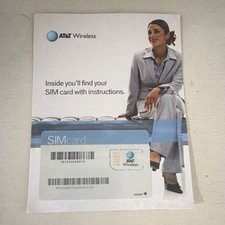 Vintage new AT T SIM Card for AT T Wireless Network in shrink wrap