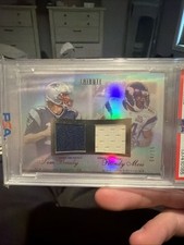 Tom Brady Randy Moss Dual Jersey /15 2010 Topps Tribute Dual Relic PSA 7