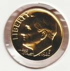 24k Gold Plate Rare Old US 1980 Liberty Roosevelt Dime Collector Collection Coin