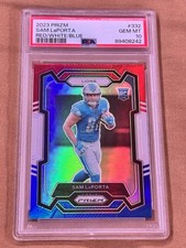 2023 Panini Prizm Sam LaPorta #332 Red White & Blue Rookie PSA 10 Lions