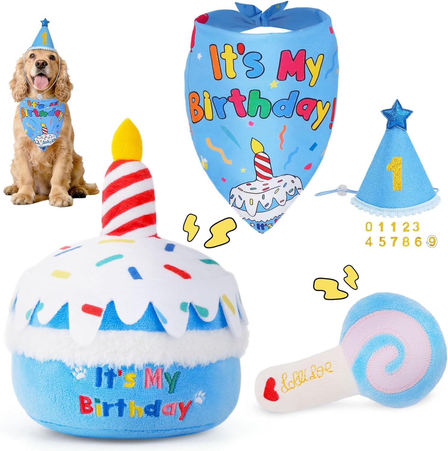 Dog Birthday Party Supplies &ndash; Dog Squeak Toys, Birthday Ba