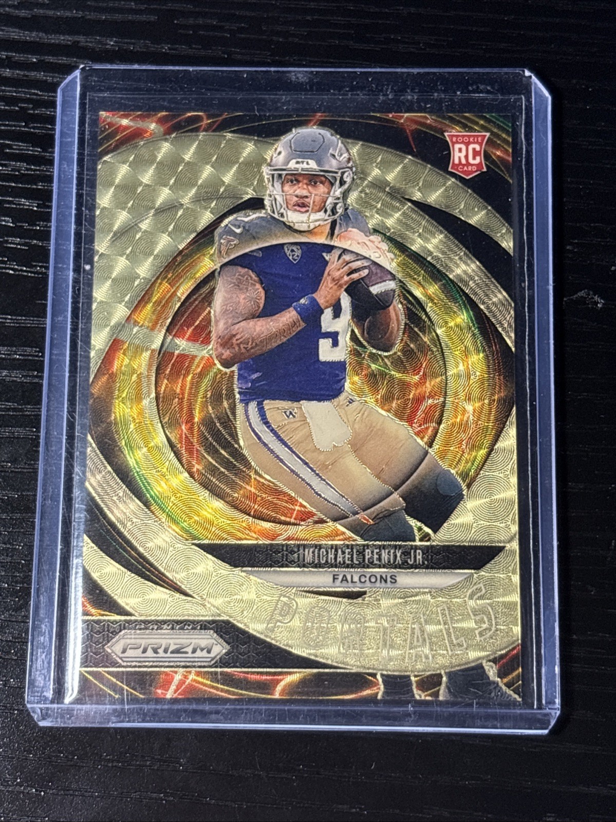 2024 Panini Prizm Michael Penix Jr. Portals Gold Vinyl /5 #6