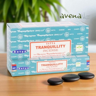Satya Tranquillity VOLLE BOX 12 x 15g Boxen Original Original Satya Räucherstäbchen