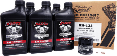 KLOTZ OIL Oil Change Kit - Indian Powerplus - 15W-60 KH-122
