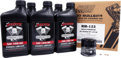 #ad KLOTZ OIL Oil Change Kit Indian Powerplus 15W 60 KH 122 $75.39