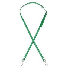 47" Adjustable PU Leather Purse Strap with Silver Hardware Green