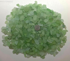 GENUINE SURF TUMBLED SEA GLASS FROM PUERTO RICO / 1.9 LBS AQUA 4