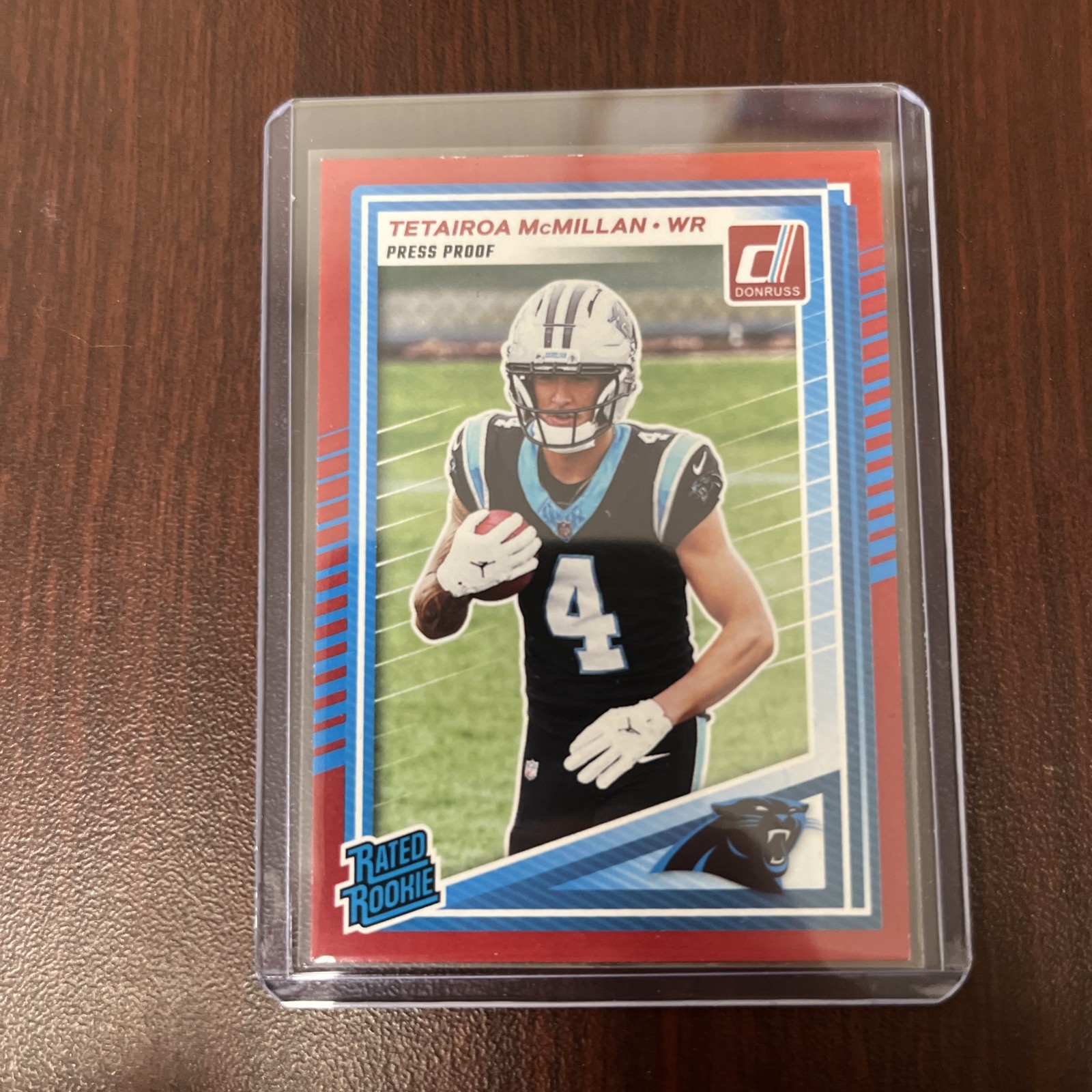 2025 Panini Donruss - Rated Rookie Tetairoa McMillan #314 Press Proof Red (RC)