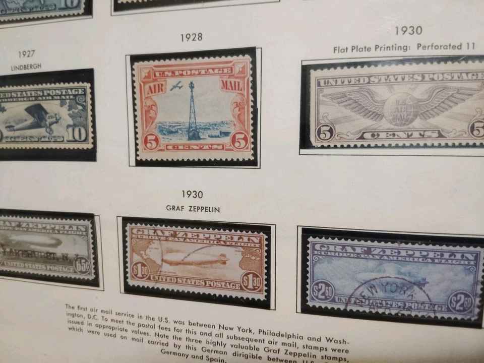 1918-1930 US Air Post Stamp Lot 15 Stamps total - FREE SHIPPING - Image 2 of 3