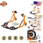 Motorcycle Paddock Stand Rear Heavy Duty 500lb Adjustable Swingarm Rest