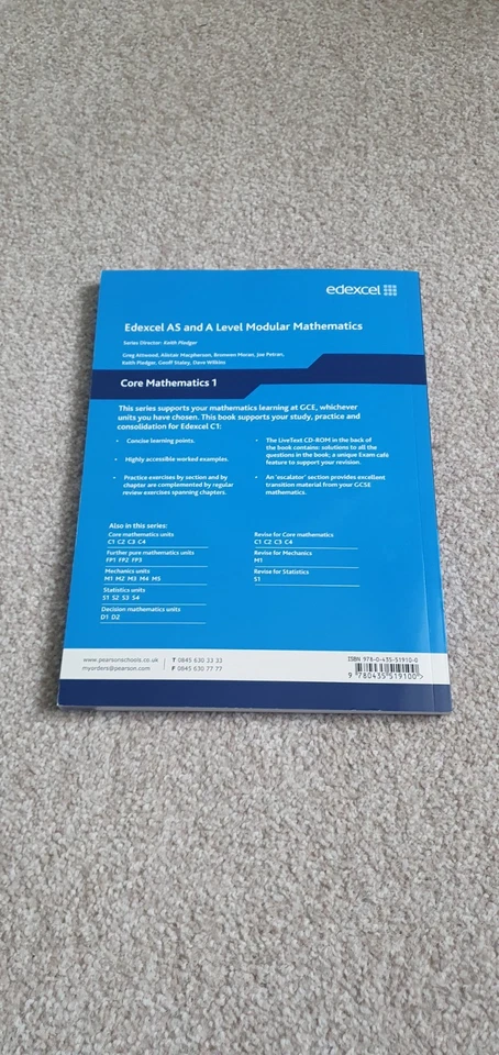 Edexcel AS and A Level Modular Mathematics C1 by Pearson - Image 2 of 2